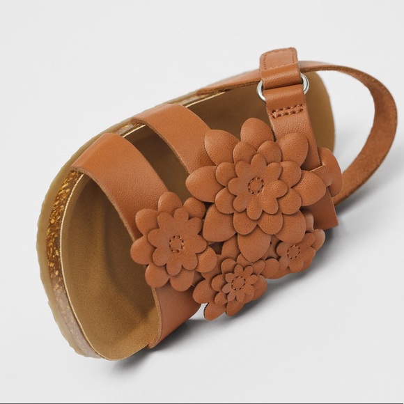 NWT Zara Baby Floral Sandals size 4.5 - Picture 4 of 6